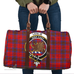 Scottish Leslie Modern Clan Tartan Travel Bag - Crest Classic Scottish Plaid Tartan Plaid