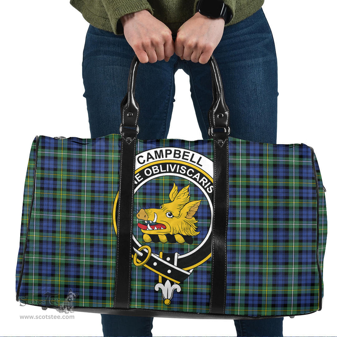 Scottish Campbell Argyll Ancient Clan Tartan Travel Bag - Crest Classic Scottish Plaid Tartan Plaid