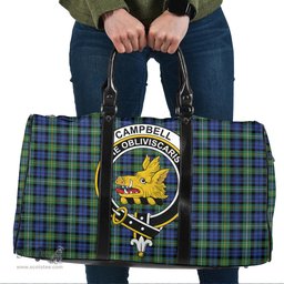 Scottish Campbell Argyll Ancient Clan Tartan Travel Bag - Crest Classic Scottish Plaid Tartan Plaid