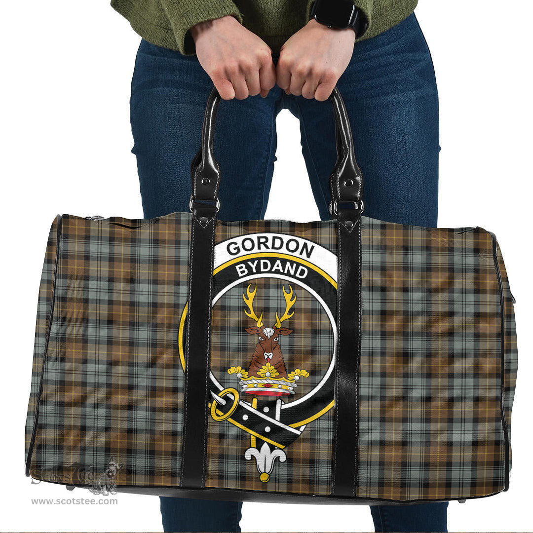 Scottish Gordon Weathered Clan Tartan Travel Bag - Crest Classic Scottish Plaid Tartan Plaid