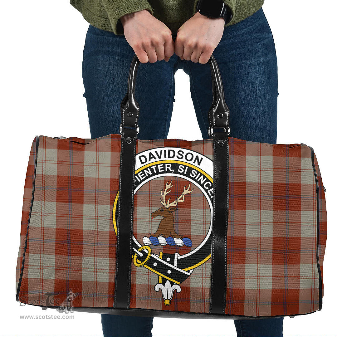 Scottish Davidson Dress Dancers Clan Tartan Travel Bag - Crest Classic Scottish Plaid Tartan Plaid