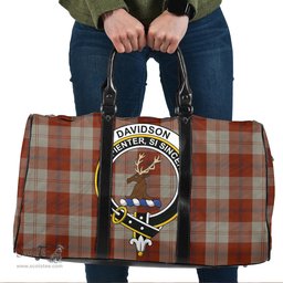 Scottish Davidson Dress Dancers Clan Tartan Travel Bag - Crest Classic Scottish Plaid Tartan Plaid