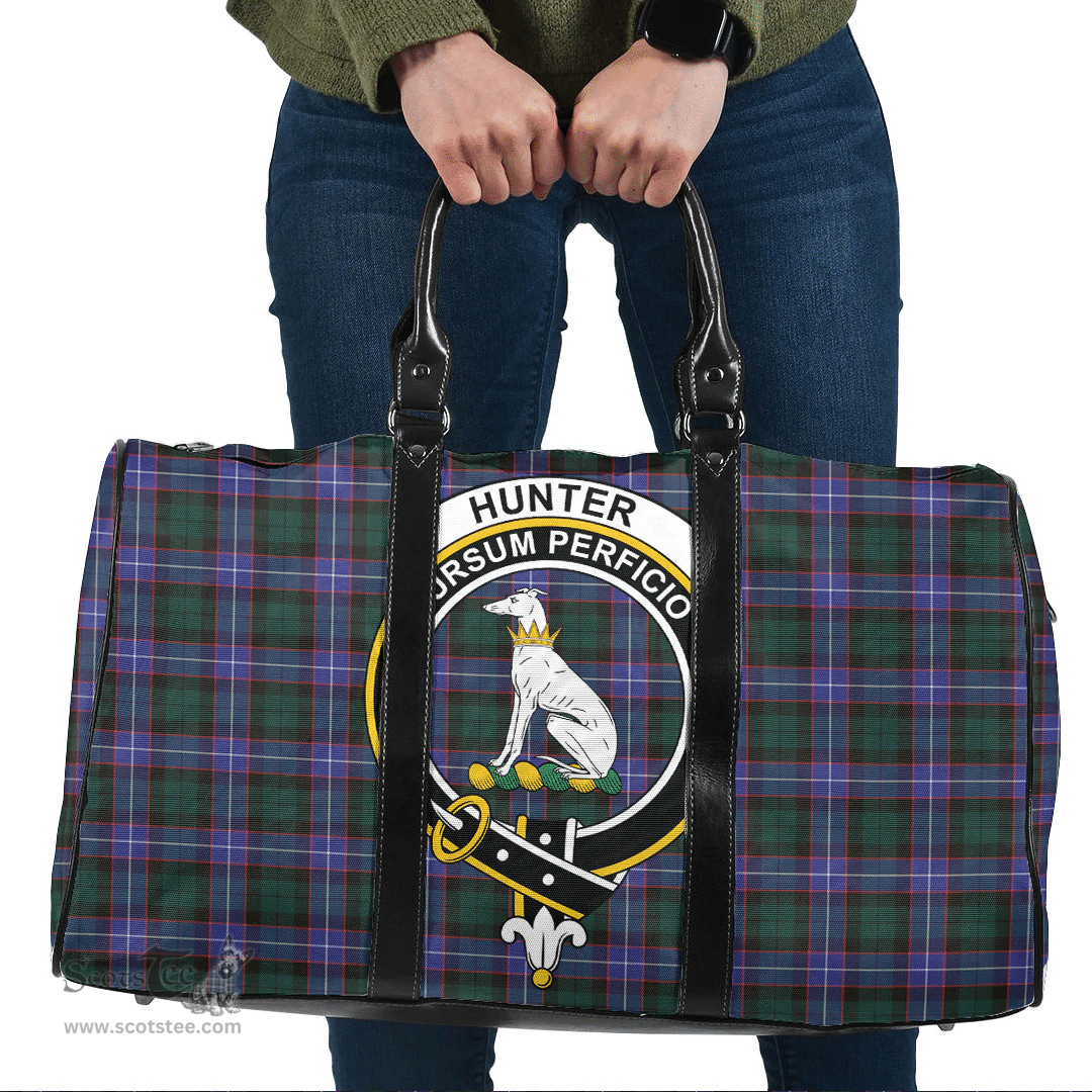 Scottish Hunter Modern Clan Tartan Travel Bag - Crest Classic Scottish Plaid Tartan Plaid