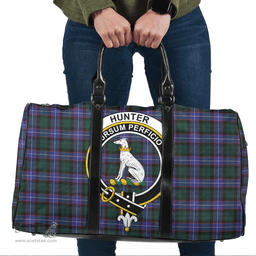 Scottish Hunter Modern Clan Tartan Travel Bag - Crest Classic Scottish Plaid Tartan Plaid