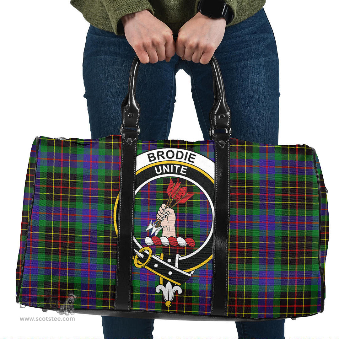 Scottish Brodie Hunting Modern Clan Tartan Travel Bag - Crest Classic Scottish Plaid Tartan Plaid