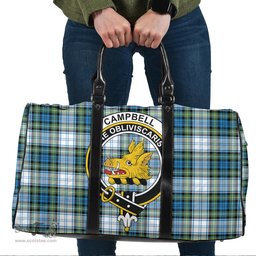 Scottish Campbell Dress Ancient Clan Tartan Travel Bag - Crest Classic Scottish Plaid Tartan Plaid