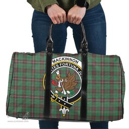 Scottish MacKinnon Hunting Ancient Clan Tartan Travel Bag - Crest Classic Scottish Plaid Tartan Plaid