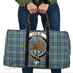 Scottish Leslie Hunting Ancient Clan Tartan Travel Bag - Crest Classic Scottish Plaid Tartan Plaid
