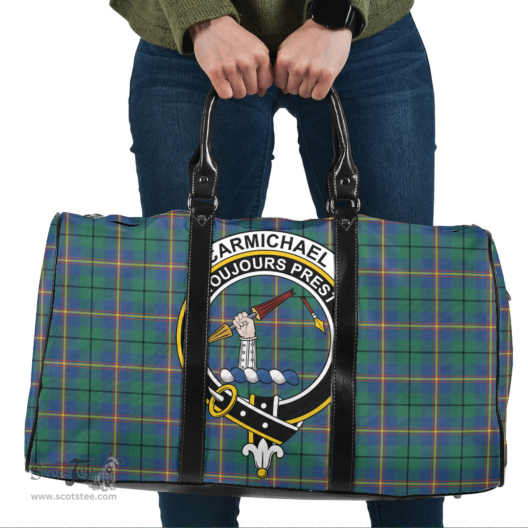 Scottish Carmichael Ancient Clan Tartan Travel Bag - Crest Classic Scottish Plaid Tartan Plaid