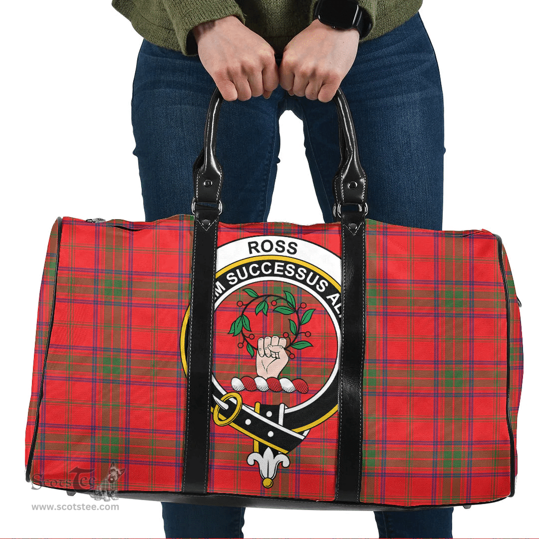 Scottish Ross Modern Clan Tartan Travel Bag - Crest Classic Scottish Plaid Tartan Plaid