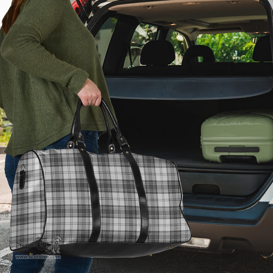 Scottish Douglas Grey Modern Clan Tartan Travel Bag - Classic Scottish Plaid Tartan Plaid