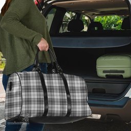 Scottish Douglas Grey Modern Clan Tartan Travel Bag - Classic Scottish Plaid Tartan Plaid