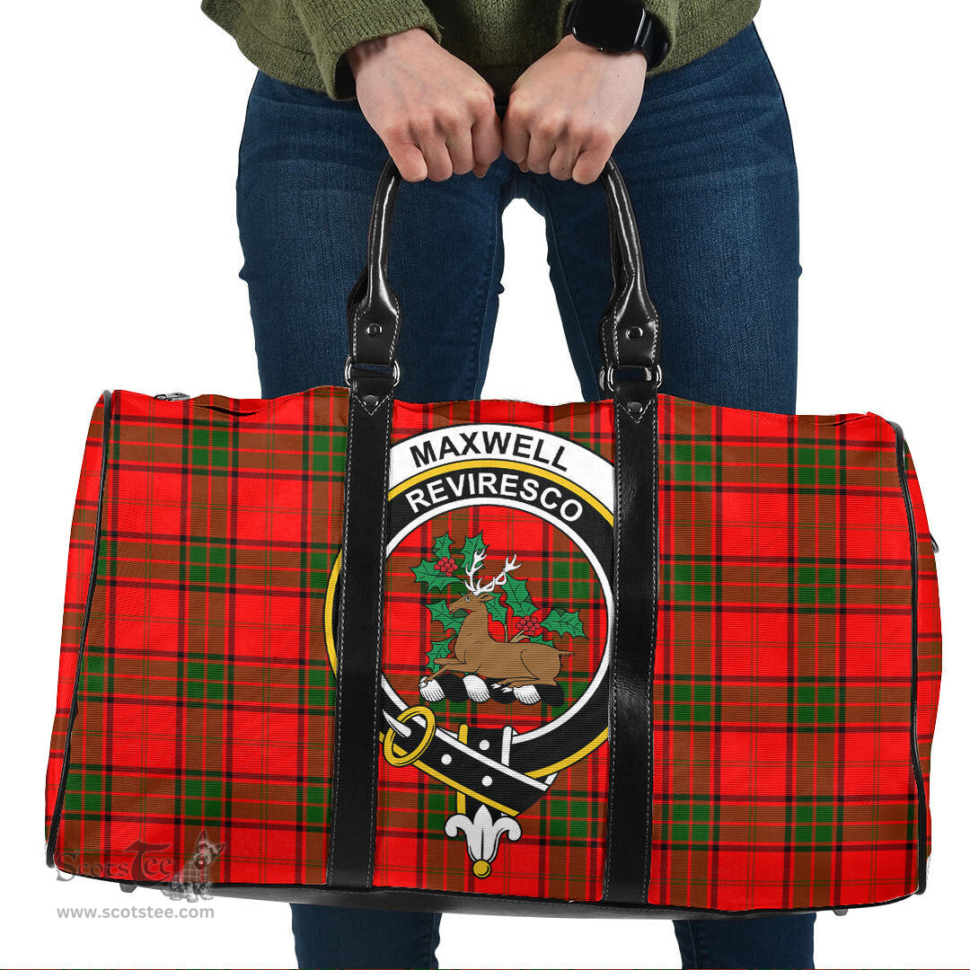 Scottish Maxwell Modern Clan Tartan Travel Bag - Crest Classic Scottish Plaid Tartan Plaid