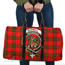 Scottish Maxwell Modern Clan Tartan Travel Bag - Crest Classic Scottish Plaid Tartan Plaid