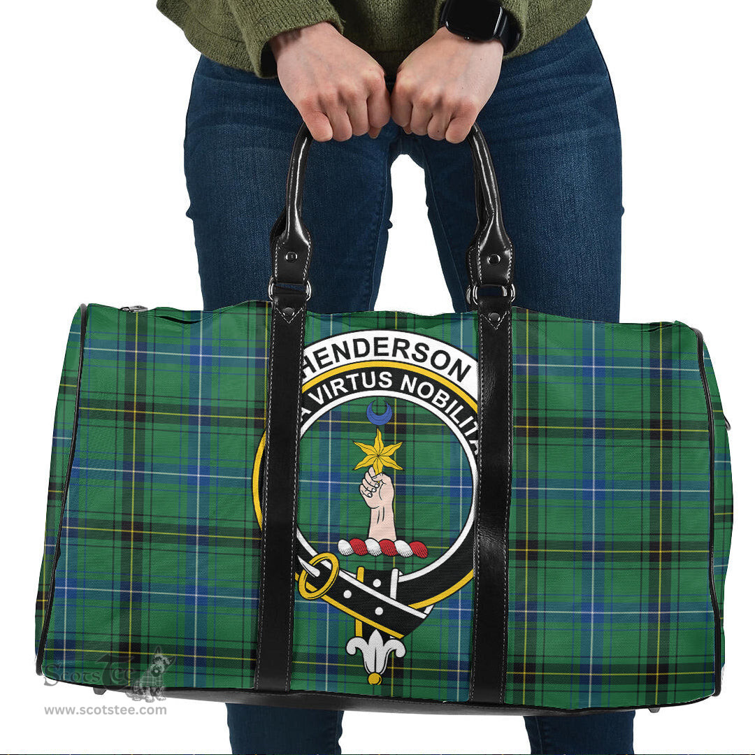 Scottish Henderson Ancient Clan Tartan Travel Bag - Crest Classic Scottish Plaid Tartan Plaid