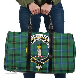 Scottish Henderson Ancient Clan Tartan Travel Bag - Crest Classic Scottish Plaid Tartan Plaid