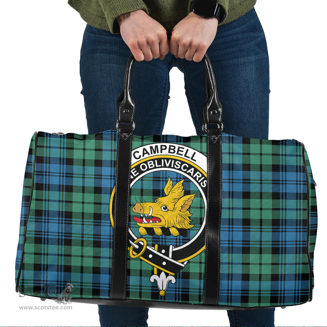 Scottish Campbell Ancient 01 Clan Tartan Travel Bag - Crest Classic Scottish Plaid Tartan Plaid