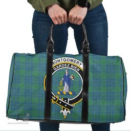 Scottish Montgomery Ancient Clan Tartan Travel Bag - Crest Classic Scottish Plaid Tartan Plaid