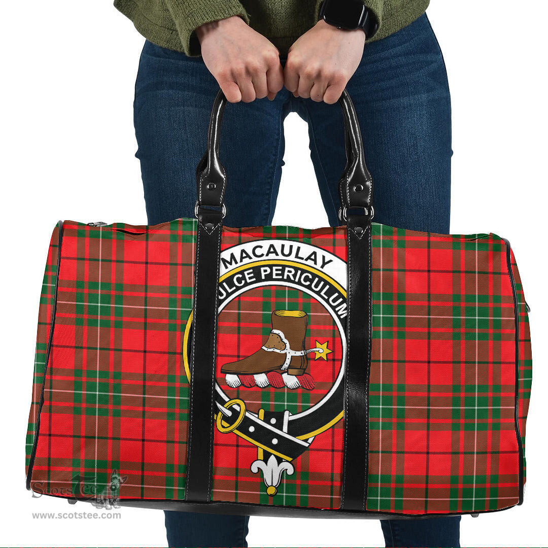 Scottish MacAulay Modern Clan Tartan Travel Bag - Crest Classic Scottish Plaid Tartan Plaid