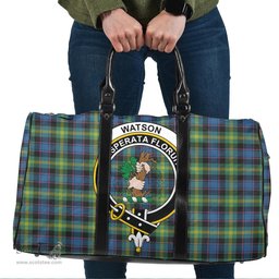 Scottish Watson Ancient Clan Tartan Travel Bag - Crest Classic Scottish Plaid Tartan Plaid