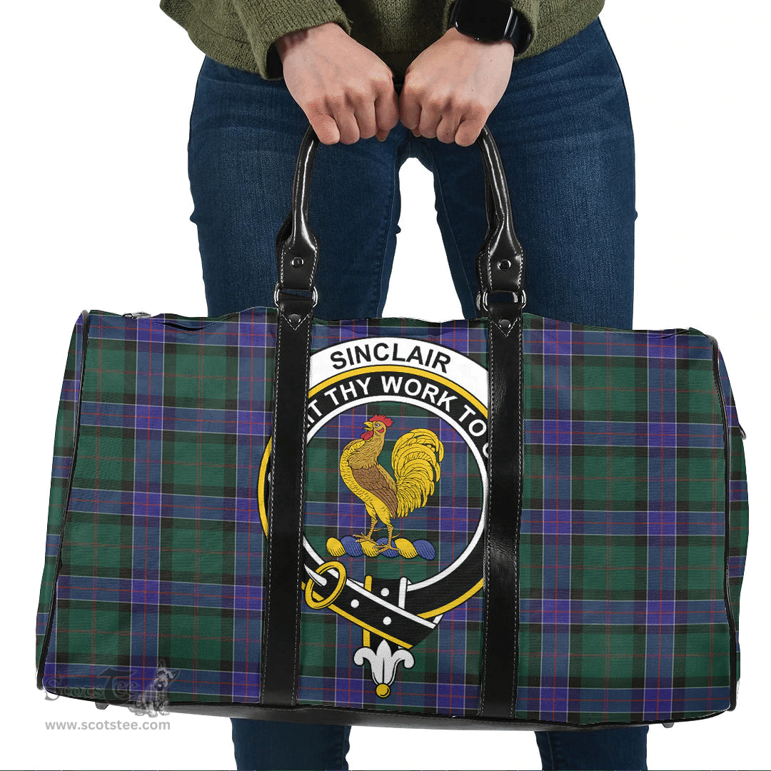 Scottish Sinclair Hunting Modern Clan Tartan Travel Bag - Crest Classic Scottish Plaid Tartan Plaid