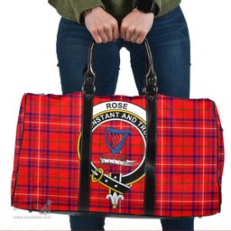 Scottish Rose Modern Clan Tartan Travel Bag - Crest Classic Scottish Plaid Tartan Plaid