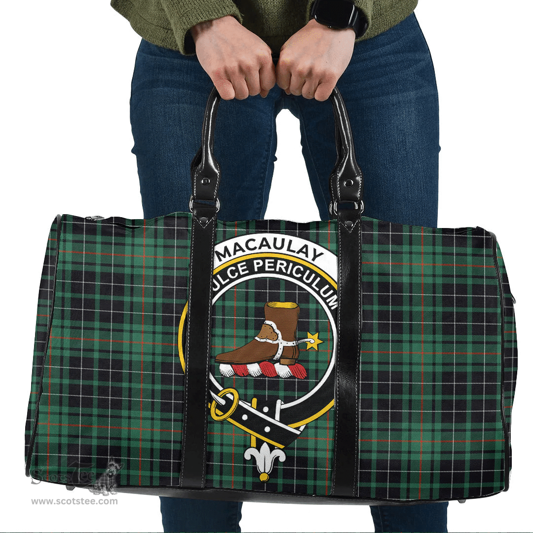 Scottish MacAulay Hunting Ancient Clan Tartan Travel Bag - Crest Classic Scottish Plaid Tartan Plaid