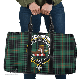 Scottish MacAulay Hunting Ancient Clan Tartan Travel Bag - Crest Classic Scottish Plaid Tartan Plaid
