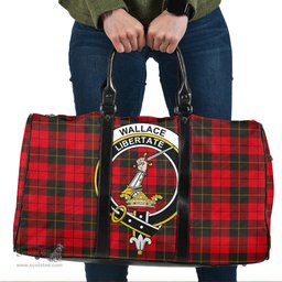 Scottish Wallace Weathered Clan Tartan Travel Bag - Crest Classic Scottish Plaid Tartan Plaid