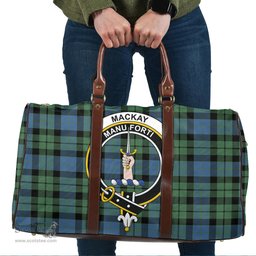 Scottish MacKay Ancient Clan Tartan Travel Bag - Crest Classic Scottish Plaid Tartan Plaid