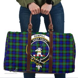 Scottish Sempill Modern Clan Tartan Travel Bag - Crest Classic Scottish Plaid Tartan Plaid