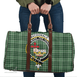 Scottish MacDonald Lord of the Isles Hunting Clan Tartan Travel Bag - Crest Classic Scottish Plaid Tartan Plaid