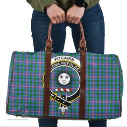 Scottish Pitcairn Hunting Clan Tartan Travel Bag - Crest Classic Scottish Plaid Tartan Plaid