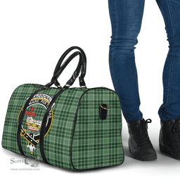 Scottish MacDonald Lord of the Isles Hunting Clan Tartan Travel Bag - Crest Classic Scottish Plaid Tartan Plaid