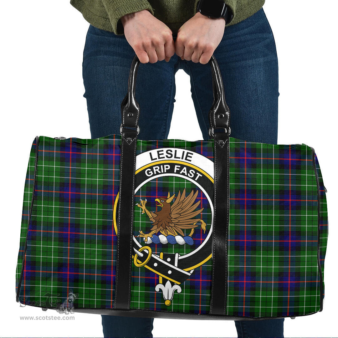 Scottish Leslie Hunting Clan Tartan Travel Bag - Crest Classic Scottish Plaid Tartan Plaid