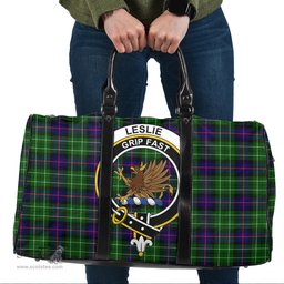 Scottish Leslie Hunting Clan Tartan Travel Bag - Crest Classic Scottish Plaid Tartan Plaid