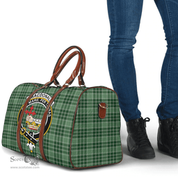 Scottish MacDonald Lord of the Isles Hunting Clan Tartan Travel Bag - Crest Classic Scottish Plaid Tartan Plaid