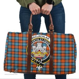 Scottish MacLachlan Ancient Clan Tartan Travel Bag - Crest Classic Scottish Plaid Tartan Plaid