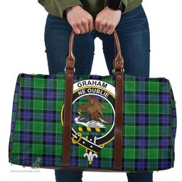 Scottish Graham of Menteith Modern Clan Tartan Travel Bag - Crest Classic Scottish Plaid Tartan Plaid