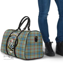 Scottish Balfour Blue Clan Tartan Travel Bag - Crest Classic Scottish Plaid Tartan Plaid