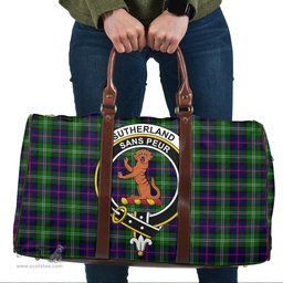 Scottish Sutherland Modern Clan Tartan Travel Bag - Crest Classic Scottish Plaid Tartan Plaid