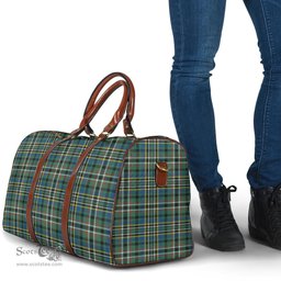 Scottish SCOTT GREEN ANCIENT Clan Tartan Travel Bag - Classic Scottish Plaid Tartan Plaid