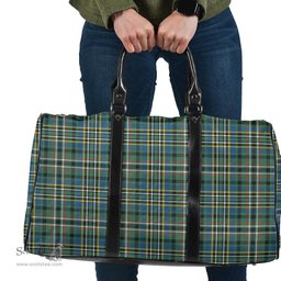 Scottish SCOTT GREEN ANCIENT Clan Tartan Travel Bag - Classic Scottish Plaid Tartan Plaid