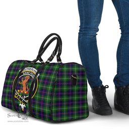 Scottish Sutherland Modern Clan Tartan Travel Bag - Crest Classic Scottish Plaid Tartan Plaid