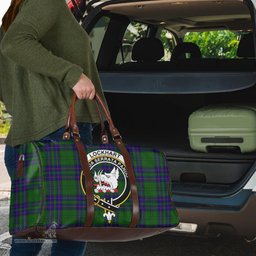 Scottish Lockhart Modern Clan Tartan Travel Bag - Crest Classic Scottish Plaid Tartan Plaid