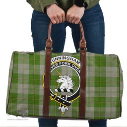 Scottish Cunningham Dress Green Dancers Clan Tartan Travel Bag - Crest Classic Scottish Plaid Tartan Plaid