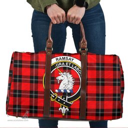 Scottish Ramsay Modern Clan Tartan Travel Bag - Crest Classic Scottish Plaid Tartan Plaid