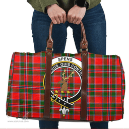 Scottish Spens Modern Clan Tartan Travel Bag - Crest Classic Scottish Plaid Tartan Plaid