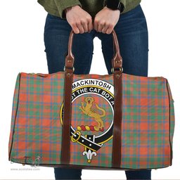Scottish MacKintosh Ancient Clan Tartan Travel Bag - Crest Classic Scottish Plaid Tartan Plaid