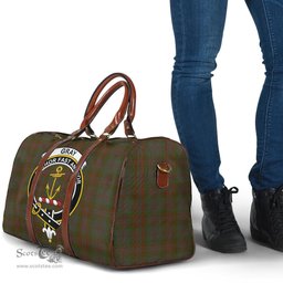 Scottish Gray Clan Tartan Travel Bag - Crest Classic Scottish Plaid Tartan Plaid